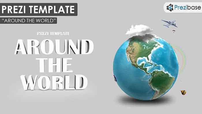 Free world map earth planet 3D prezi template